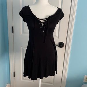 American Eagle Black Soft & Sexy Lace Up Dress Size S